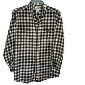 CARHARTT Plaid flannel shirt size MEDIUM 100% Cotton plaid button down shirt